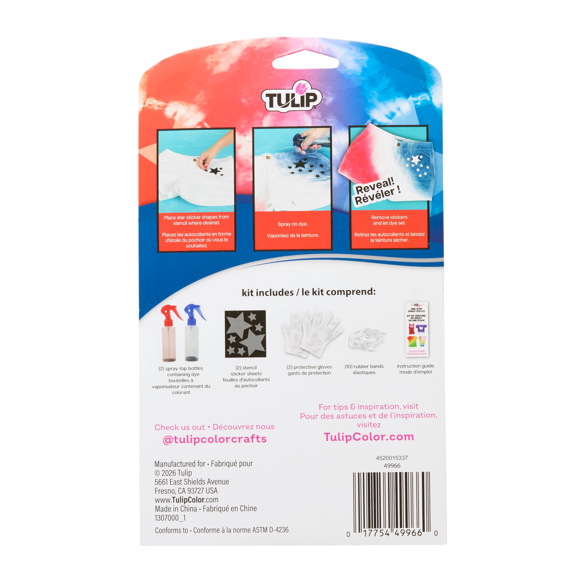 Tulip® Patriotic One-Step Spray Dye Kit